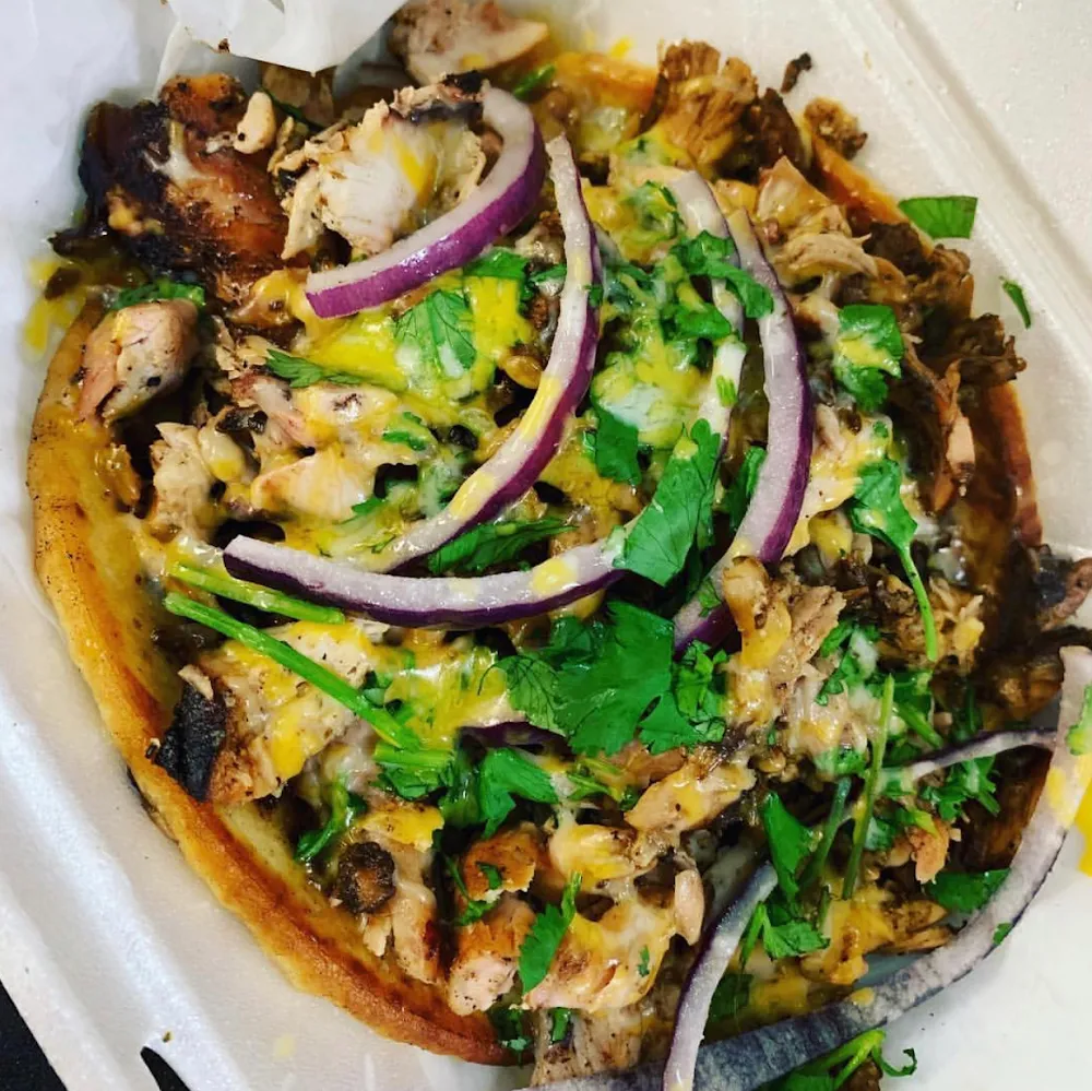 Jerk Taco on Pita Bread
