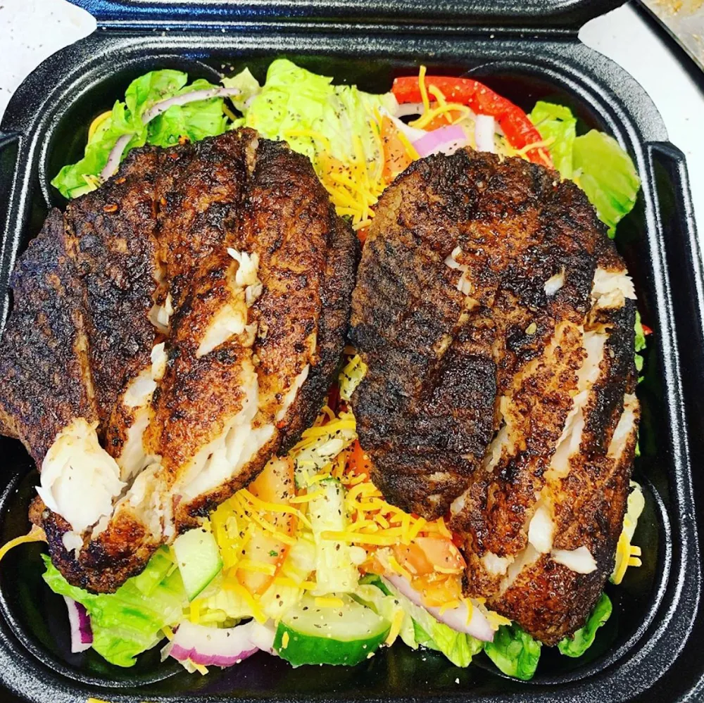 Jerk Tilapia Salad